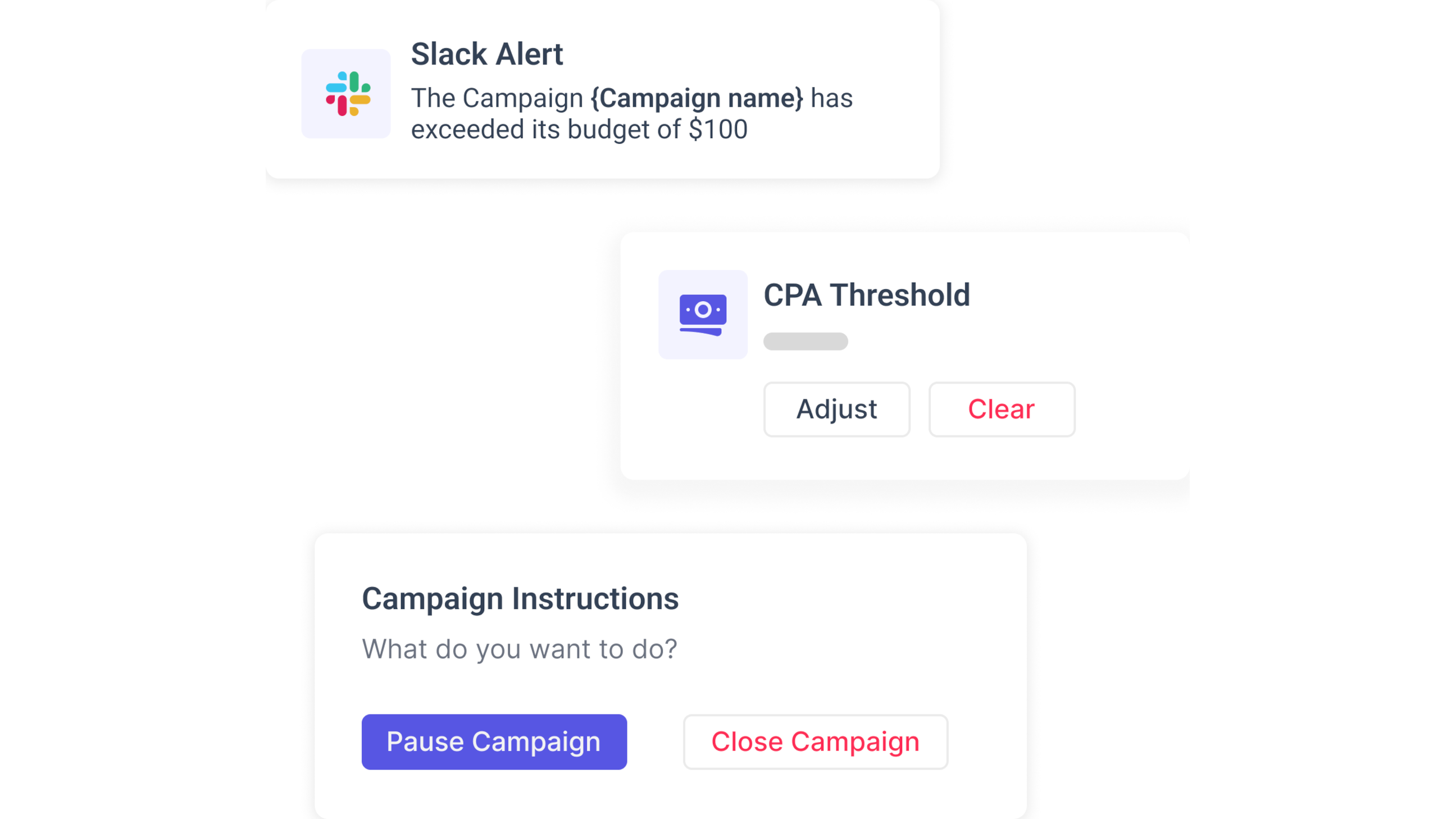 Slack CPA Campaign Notification